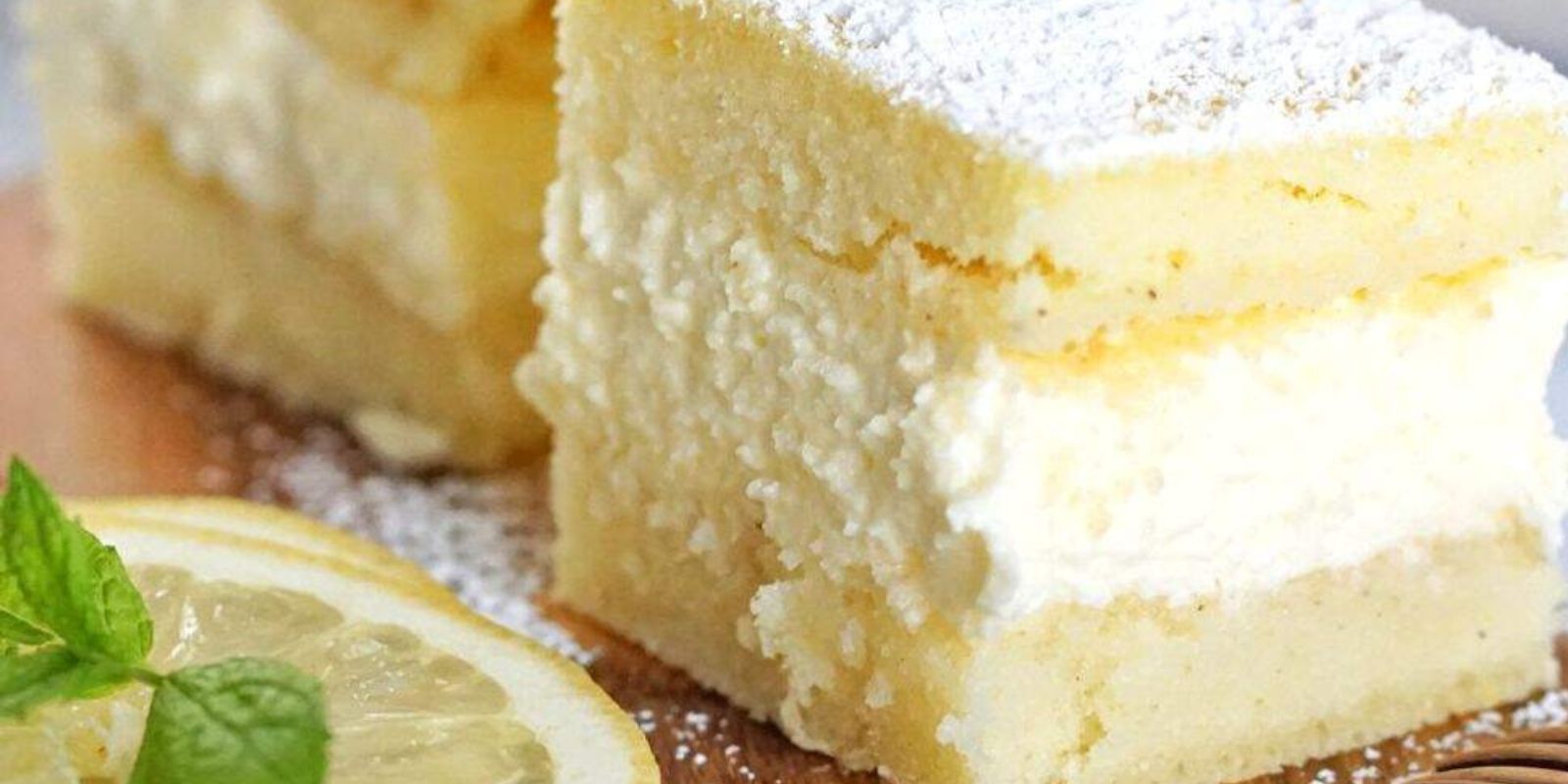 Zitronen Mascarpone-Schnitten