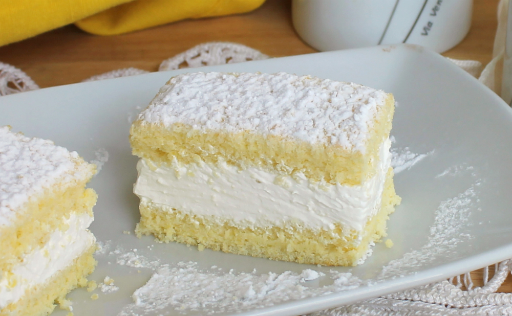 Zitronen Mascarpone-Schnitten