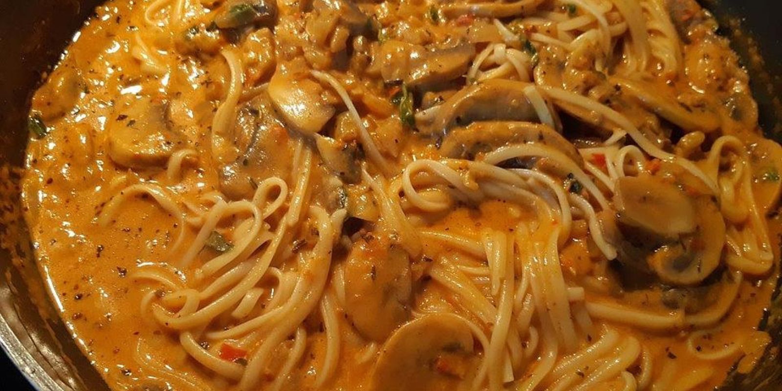 champignons Spaghetti aus der Pfanne