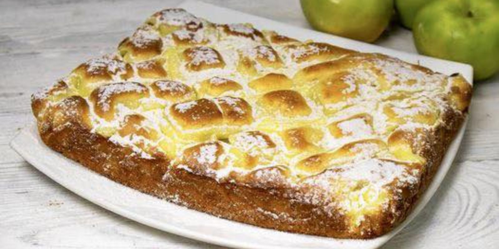 diesen Apfelkuchen, in nur 5 Minuten bereit für den Ofen