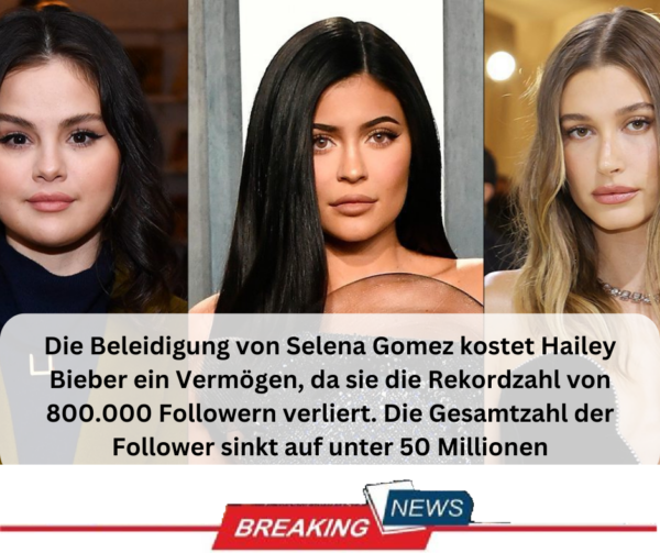 Die Beleidigung von Selena Gomez kostet Hailey Bieber ein Vermögen, da sie die Rekordzahl von 800.000 Followern verliert. Die Gesamtzahl der Follower sinkt auf unter 50 Millionen
