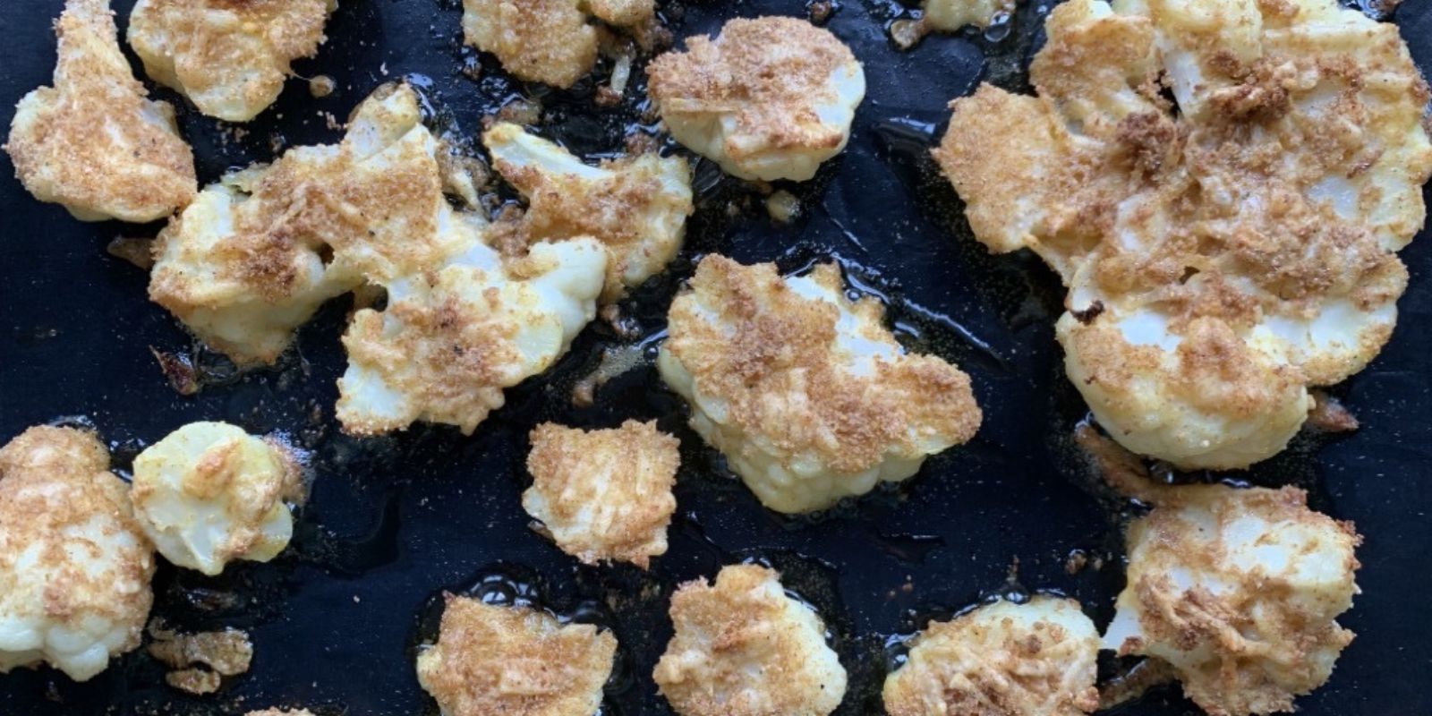 panierten Blumenkohl aus dem Backofen