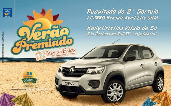 2º Sorteio Verão Premiado Casa de Bolos 2018