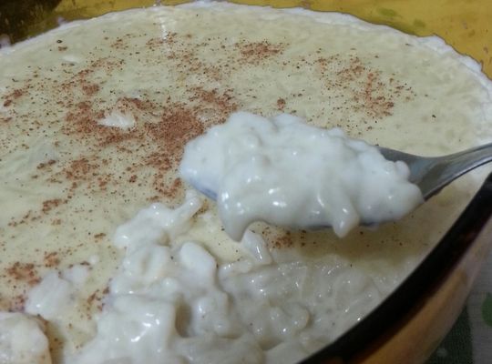 Arroz-Doce com leite de  coco bem cremoso