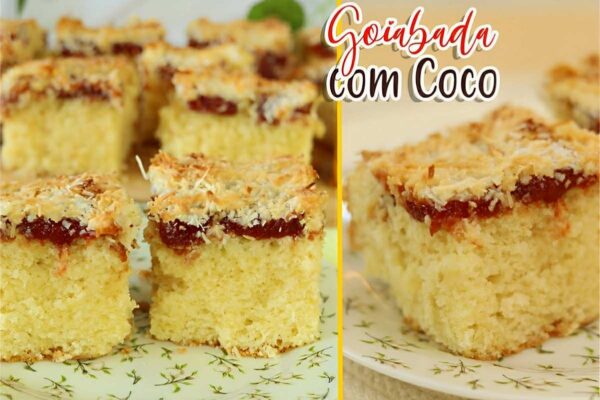 Bolo cocada e goiabada: uma combinação de dar água na boca para o seu lanche da tarde