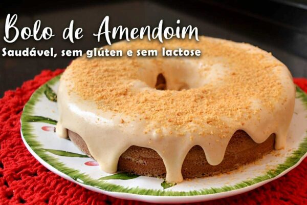 Bolo de amendoim sem glúten e sem lactose perfeito e muito gostoso