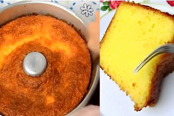 Bolo de fubá sem farinha e com iogurte natural muito mais leve e fofinho