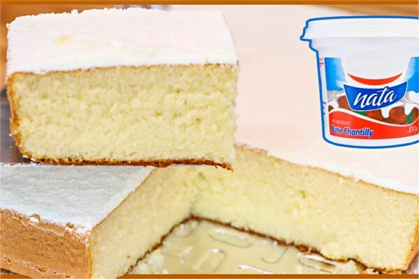 Bolo de nata bem levinho e saboroso perfeito para a hora do café