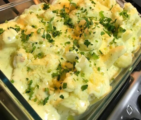 Couve Flor Gratinada, receita fácil!