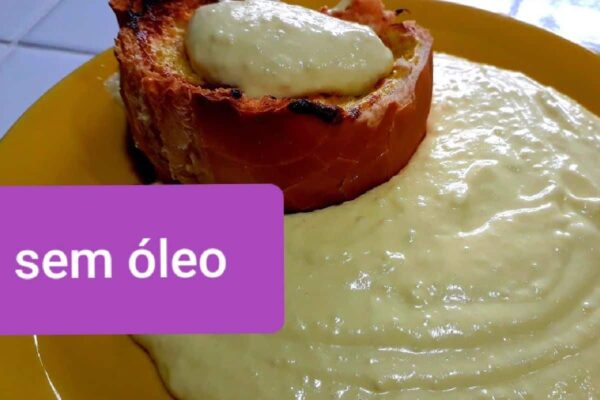 Creme de alho sem precisar colocar óleo muito mais leve e gostoso