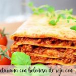 Lasaña vegetariana con boloñesa de soja con Thermomix