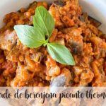 Estofado de berenjena picante con Thermomix