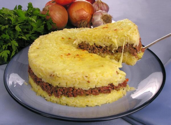 Enformado de Arroz de Carne Moída
