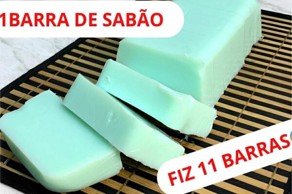 Fiz 11 unidades de sabão em barra caseiro da melhor qualidade usando apenas 1 barra de sabão