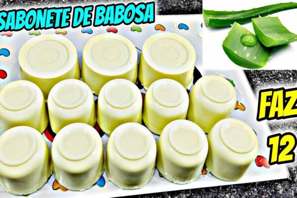 Fiz 12 unidades de sabonete de babosa da melhor qualidade usando ingredientes que eu tinha em casa