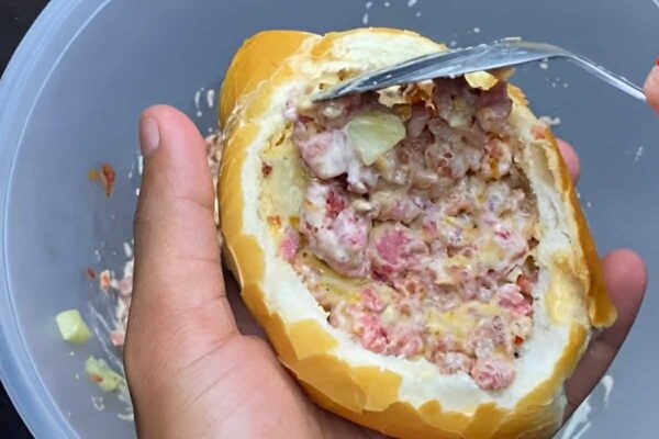 Lanche com pão francês fica uma maravilha aqui em casa me pedem toda semana