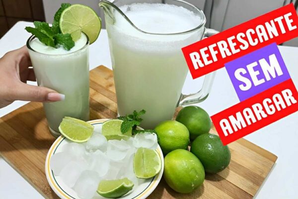 Limonada suíça super refrescante e deliciosa para enfrentar essa onda de calor
