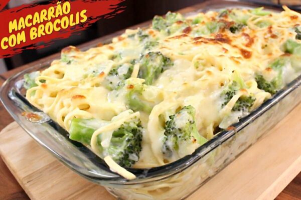 Macarrão ao molho branco com brócolis: uma receita econômica e deliciosa para o almoço ou jantar