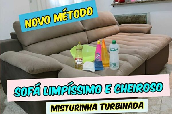 Mistura caseira para limpar sofá e tirar toda sujeira vai ficar novinho e cheiroso