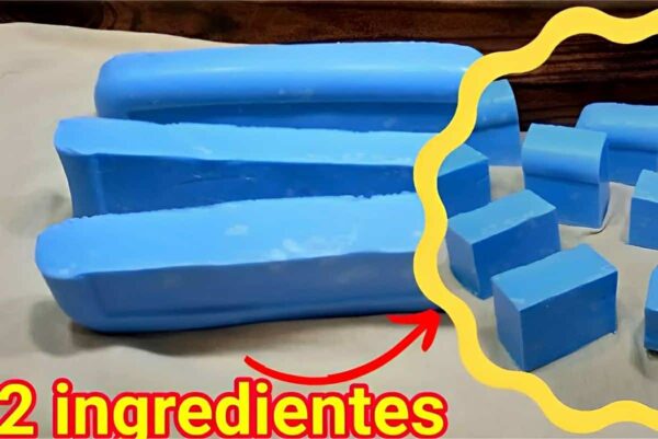 Misturei 2 ingredientes e fiz esse sabão em barra caseiro super fácil e econômico