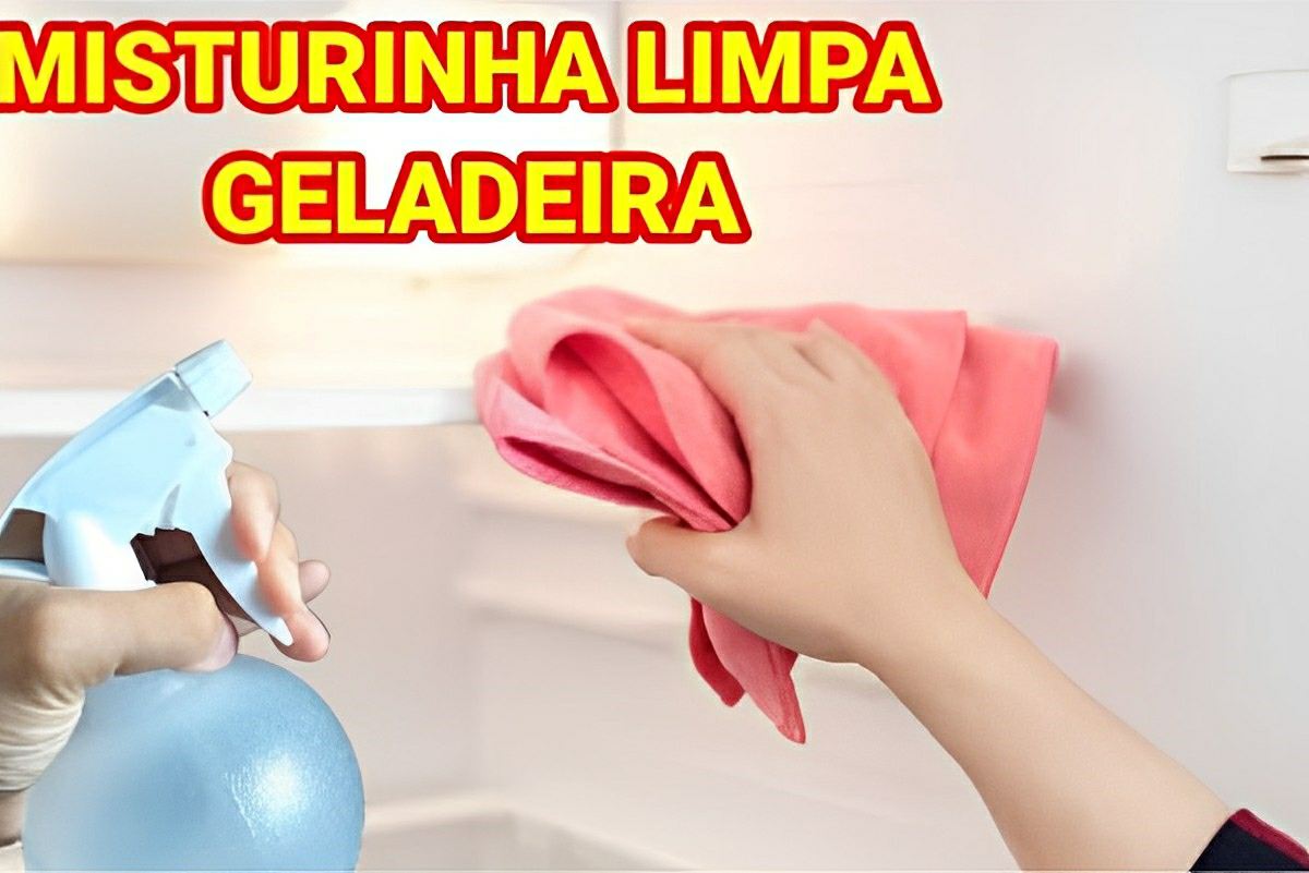 Misturinha caseira para limpar geladeira com 3 ingredientes que você tem em casa