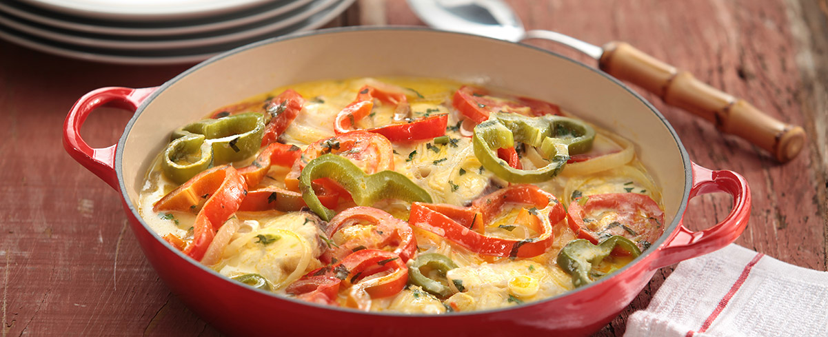 Peixe ao leite de coco e vinho-fácil e saboroso  demais