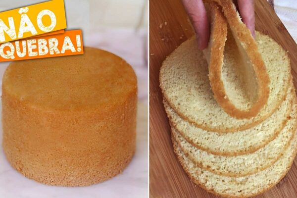 Pão de ló profissional com apenas 3 ingredientes para você rechear e cobrir como quiser