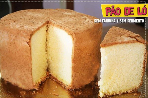 Pão de ló profissional sem fermento e sem farinha fica leve e bem gostoso
