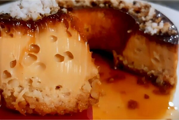 Pudim de 3 ingredientes feito na AirFryer muito saboroso e fácil de fazer