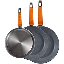 San Ignacio Lava - Juego de 3 Sartenes de 24, 26 y 28 cm, Aluminio Forjado, Antiadherente Multi-capa, Apto Inducción, Mango Ergonomico ´´Soft Touch´´, Sin PFOA Multicolor