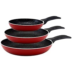 San Ignacio Set DE 3 SARTENES DE Aluminio PRENSADO: Ø 16, 20 Y 24 CM Uds, Negro