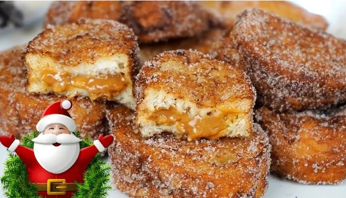 Rabanada recheada assada sem fritura e sem sujeira perfeita para o seu natal