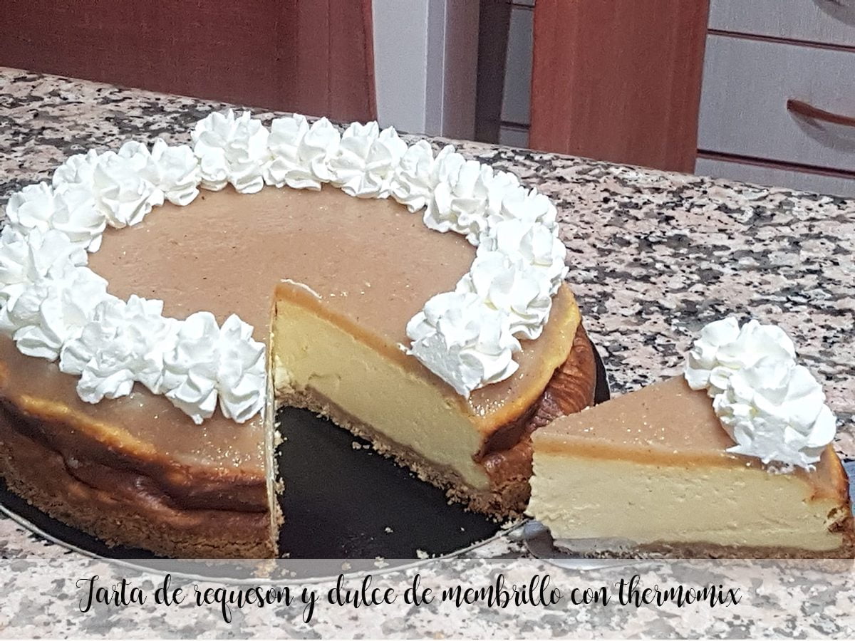 Requeson cake and sweet quince with thermomix