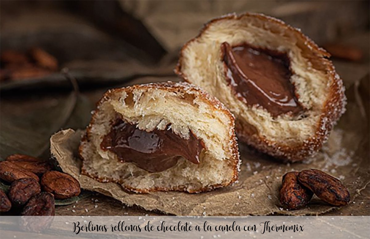 Saloons filled with cinnamon chocolate with Thermomix