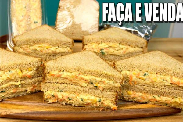 Sanduíche natural de frango uma delícia pra fazer pra família ou pra vender