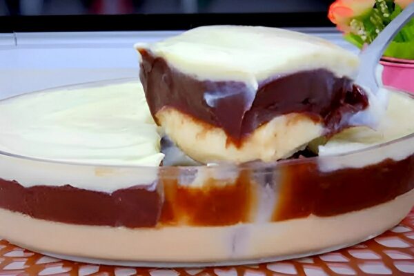Sobremesa na travessa com 3 camadas de sabor que vão te conquistar