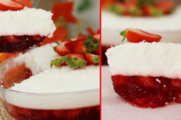 Sobremesa natalina de morango que todo mundo vai te pedir para ensinar como fazer