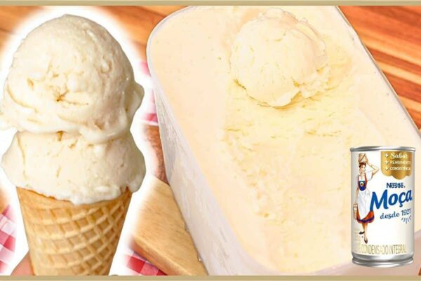 Sorvete de leite condensado mais gostoso que o industrializado para fazer em casa