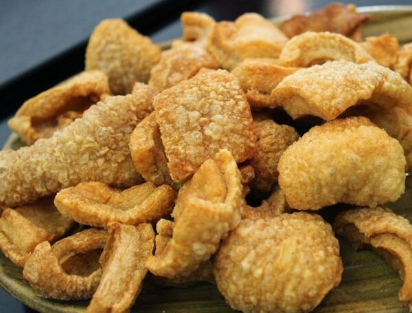 Torresmo no Microondas