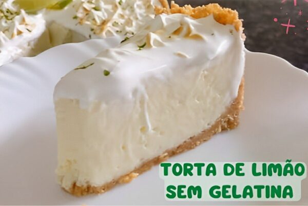 Torta de limão sem gelatina perfeita para a sobremesa do fim de semana