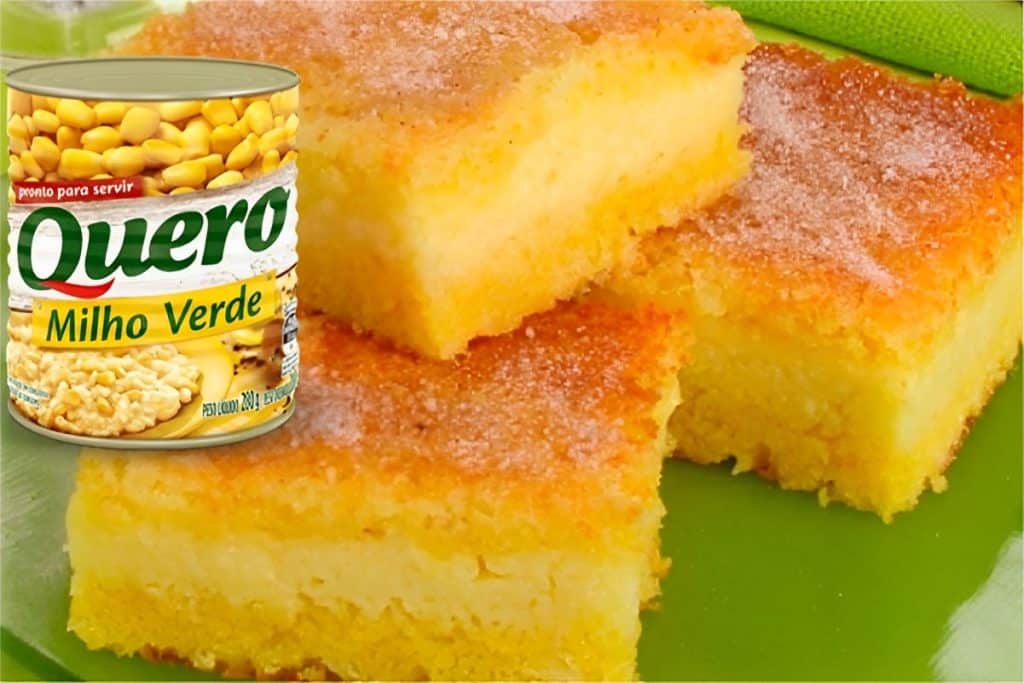 Bolo de Milho cremoso com milho de latinha