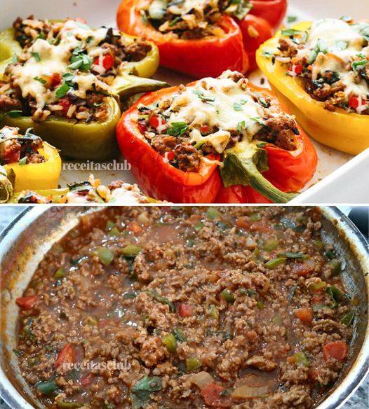 Pimentão Recheado Assado