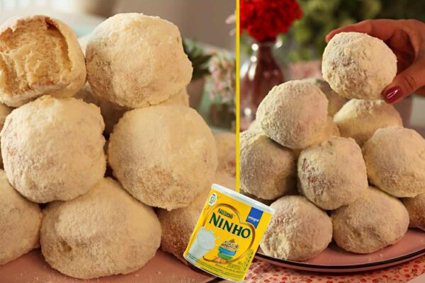 Pão nuvem de leite ninho: muito fofinho saboroso e fácil de fazer