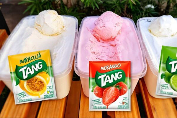 Sorvete caseiro com Tang: 1 pacotinho de suco rende 3 litros de sorvete