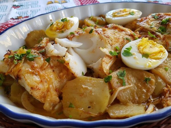 Bacalhau bacalhau batatas não forn