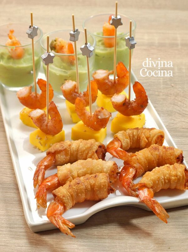 3 aperitivos fáciles con langostinos