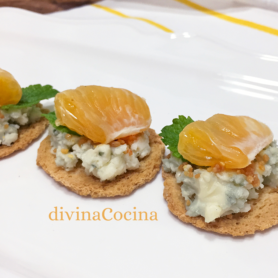 canape de roquefort y naranja canape de roquefort y naranja