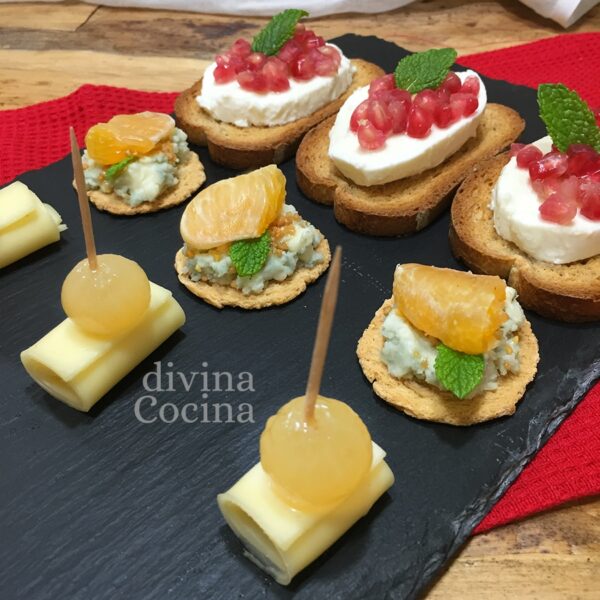 3 canapés de queso fáciles