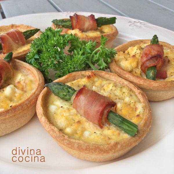 VER RECETA tartaletas de huevo y espárragos