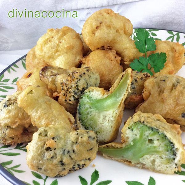 buñuelos de brocoli coliflor